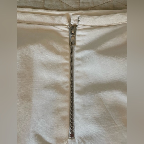 Narciso Rodriguez Made in Italy Cotton & Silk Pencil Skirt in Ivory Size 6 - Picture 6 of 6